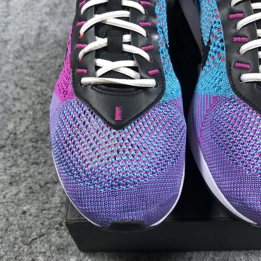 Nike Air Max Flyknit Racer Fuchsia Dream Womens 8.5 Purple Blue FD0822-500